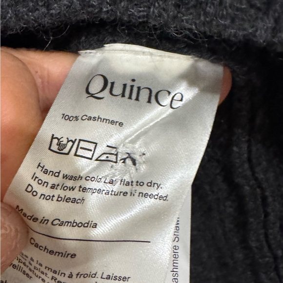 Quince 100% Mongolian Cashmere Shawl Collar Mens size Medium Cardigan Sweater - Picture 13 of 14